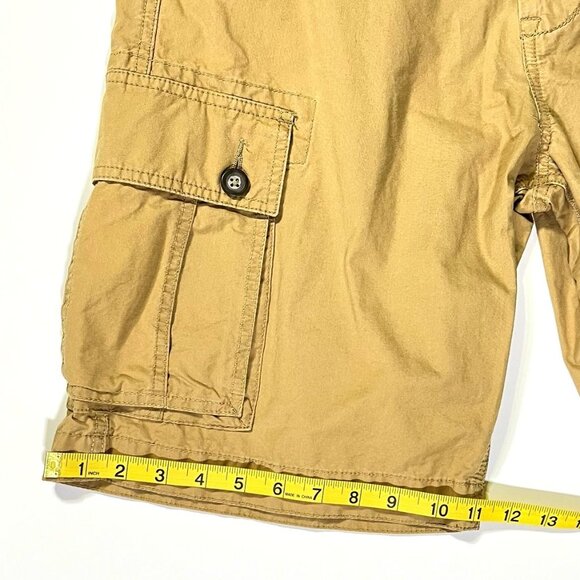 G & M - Men's Size 32 - Tan Cargo Shorts - Pockets 100% Cotton - Picture 10 of 10
